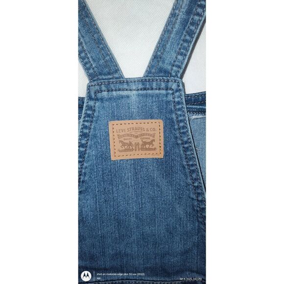 Y2K Retro Levis Girl's/teen Bib Overall Denim Jean Skirt Jumper Size XL - Picture 4 of 11